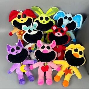 8 PIECE SET — Smiling Critters Catnap Figure stuffed Plush Doll toy